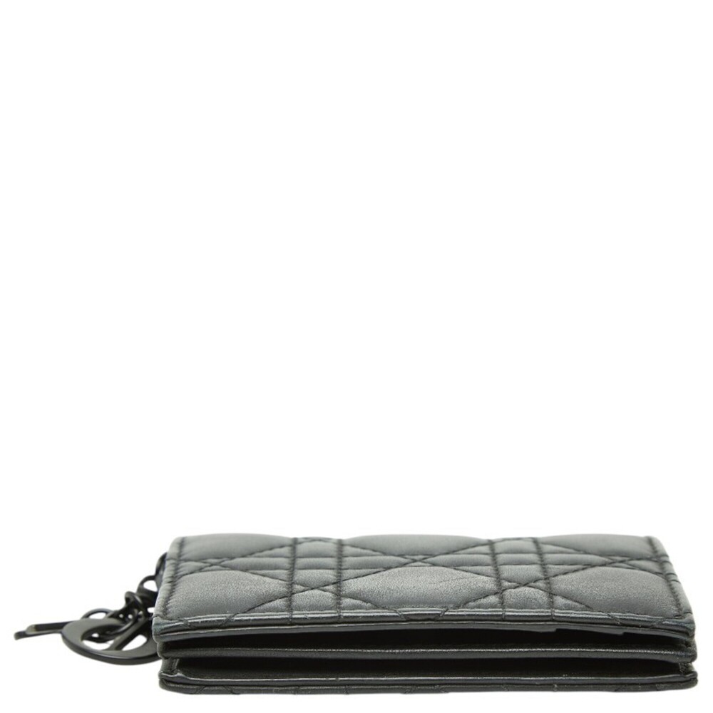 Christian Dior Dior Cannage Lady Bloom Business Card Holder/Card Case, Black ... View 3